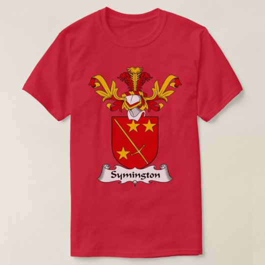Symington Coat of Arms Family Crest T-shirt (Design voorkant)