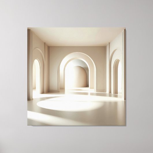 Symmetric Arch Cylinder Canvas Afdruk (Voorkant)