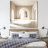 Symmetric Arch Cylinder Canvas Afdruk (Insitu (Slaapkamer))