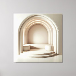 Symmetric Arch Stairway Canvas Afdruk