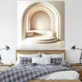 Symmetric Arch Stairway Canvas Afdruk (Insitu (Slaapkamer))