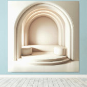 Symmetric Arch Stairway Canvas Afdruk (Insitu (Houten vloer))