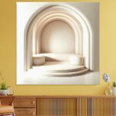 Symmetric Arch Stairway Canvas Afdruk (Insitu (Woonkamer))