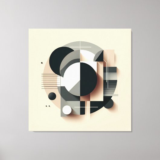 Symmetric Dimensional Geometry Canvas Afdruk (Voorkant)