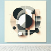 Symmetric Dimensional Geometry Canvas Afdruk (Insitu (Houten vloer))