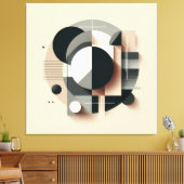 Symmetric Dimensional Geometry Canvas Afdruk (Insitu (Woonkamer))