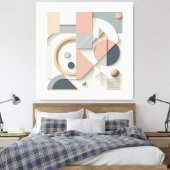 Symmetric Shape Ensemble Canvas Afdruk (Insitu (Slaapkamer))