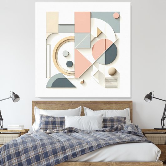Symmetric Shape Ensemble Canvas Afdruk (Insitu (Slaapkamer))