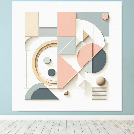 Symmetric Shape Ensemble Canvas Afdruk (Insitu (Houten vloer))