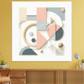 Symmetric Shape Ensemble Canvas Afdruk (Insitu (Woonkamer))