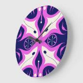 Symmetrical Abstract Pattern in Purple and White Grote Klok (Hoek)