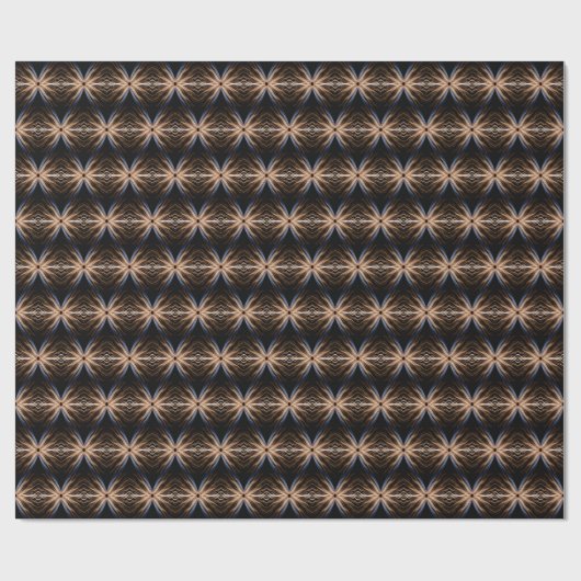 Symmetrical Burst of Light On Black Cadeaupapier (Vlak)