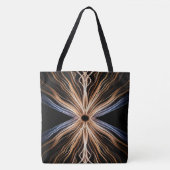 Symmetrical Burst of Light On Black Tote Bag (Voorkant)