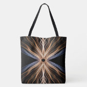 Symmetrical Burst of Light On Black Tote Bag (Achterkant)