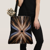 Symmetrical Burst of Light On Black Tote Bag (Dichtbij)