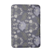 Symmetrical dark purple floral pattern badmat (Voorkant Verticaal)