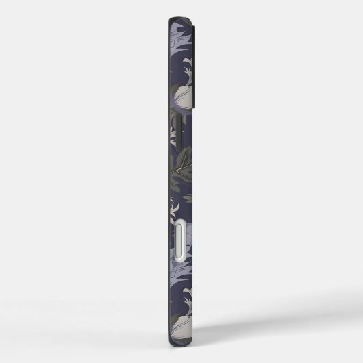 Symmetrical dark purple floral pattern Case-Mate iPhone case (Achterkant / Rechts)