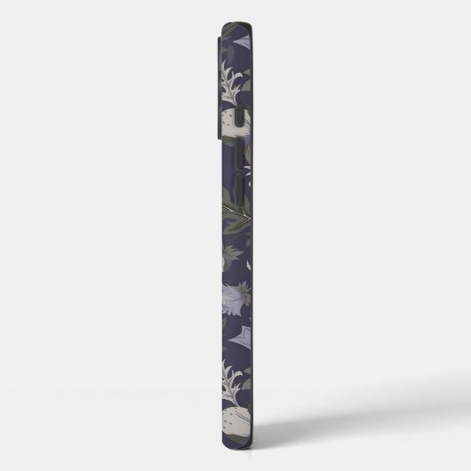 Symmetrical dark purple floral pattern Case-Mate iPhone case (Achterkant / Links)