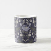 Symmetrical dark purple floral pattern koffiemok (Center)