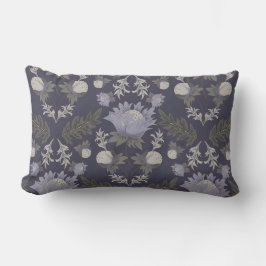Symmetrical dark purple floral pattern kussen