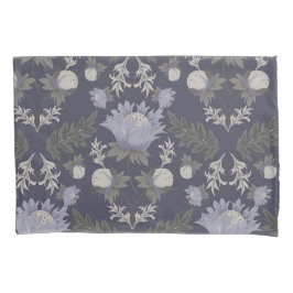 Symmetrical dark purple floral pattern kussensloop