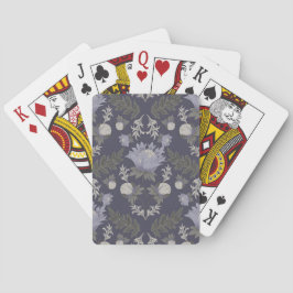 Symmetrical dark purple floral pattern pokerkaarten