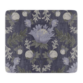 Symmetrical dark purple floral pattern snijplank