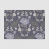 Symmetrical dark purple floral pattern tissuepapier (Voorkant)
