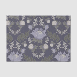 Symmetrical dark purple floral pattern tissuepapier