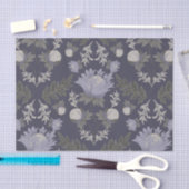 Symmetrical dark purple floral pattern tissuepapier (Craft)