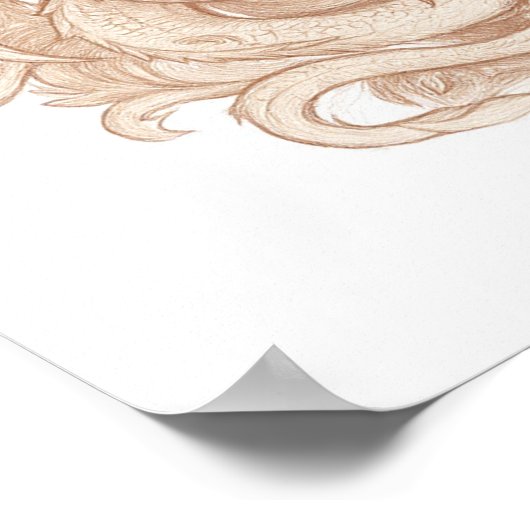 Symmetrical Heraldic Art: Gothic Dragon Emblem Poster (Hoek)