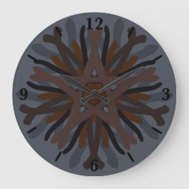 Symmetrical Line Drawing Mechanical Floral Style Grote Klok