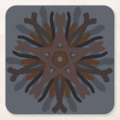 Symmetrical Line Drawing Mechanical Floral Style Kartonnen Onderzetters (Voorkant)