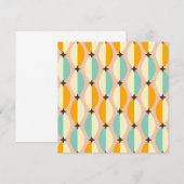 Symmetrical retro pattern with interlocking teal bedankkaart (Voorkant / Achterkant)
