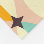 Symmetrical retro pattern with interlocking teal fleece deken (Hoek)