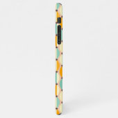 Symmetrical retro pattern with interlocking teal iPhone hoesje (Linkerkant)