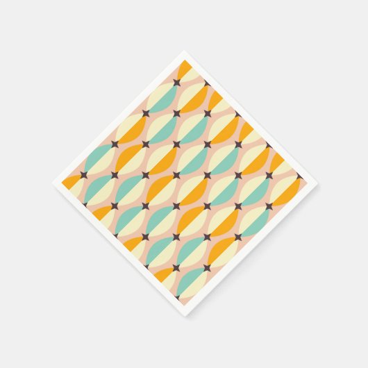 Symmetrical retro pattern with interlocking teal servet (Hoek)