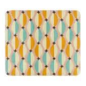 Symmetrical retro pattern with interlocking teal snijplank (Voorkant)