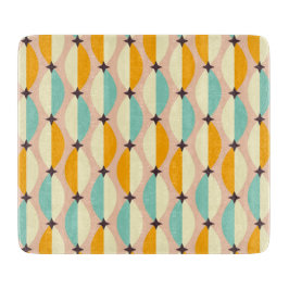 Symmetrical retro pattern with interlocking teal snijplank