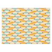 Symmetrical retro pattern with interlocking teal tafelkleed (Voorkant (Horizontaal))