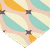 Symmetrical retro pattern with interlocking teal tafelkleed (Gekanteld)