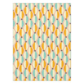Symmetrical retro pattern with interlocking teal tafelkleed (Voorkant)