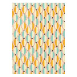 Symmetrical retro pattern with interlocking teal tafelkleed