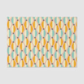 Symmetrical retro pattern with interlocking teal tissuepapier (Voorkant)