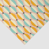 Symmetrical retro pattern with interlocking teal tissuepapier (Detail)