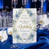 Symmetrical Swan Heart Romantic Dusty Blue Kaart