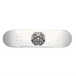 Symmetrie bij arabische thuluth calligrafie persoonlijk skateboard