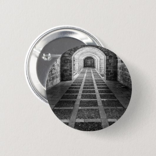 Symmetrie in zwart-wit ronde button 5,7 cm (Voorkant /achterkant)
