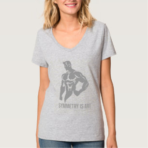 Symmetrie is kunst Gouden tijdperk Bodybuilding Mo T-shirt