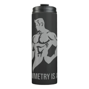 Symmetrie is kunst Gouden tijdperk bodybuilding mo Thermosbeker